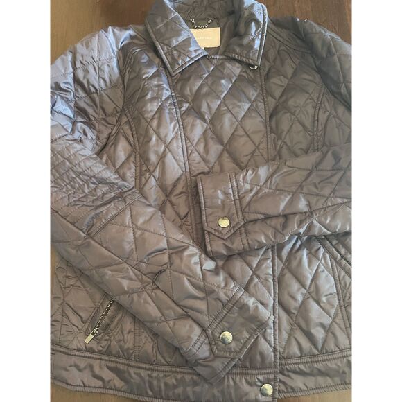 Banana Republic Womens Black Quilted Puffer Jacket SMALL Classic Utility Casual - Picture 5 of 14
